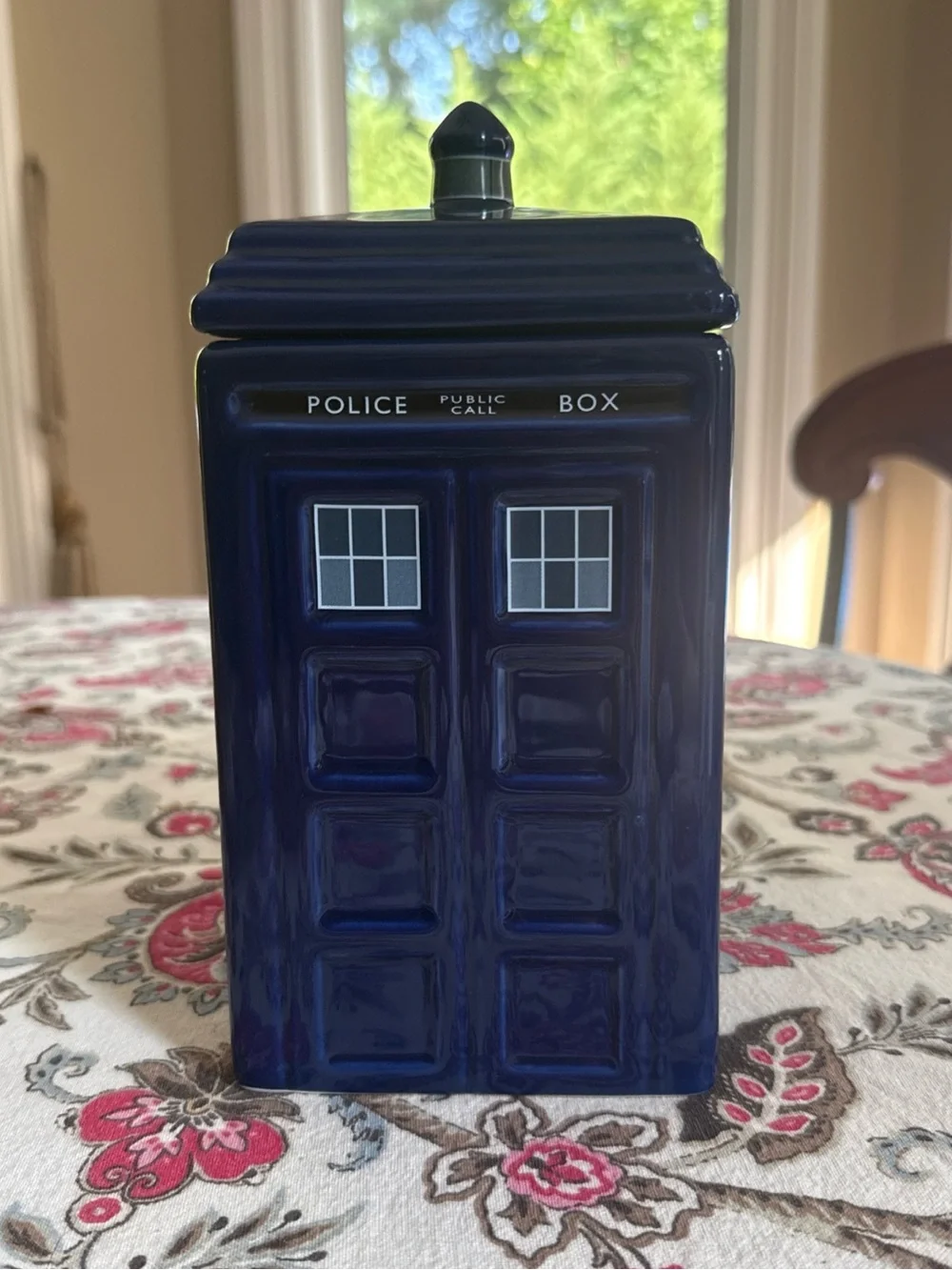Police Public Call Box Dr. Who TARDIS Ceramic Cookie Jar